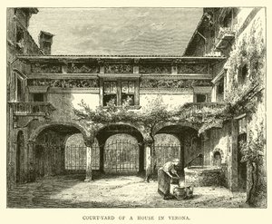 Patio de una casa en Verona