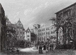 Patio de Heidelberg (grabado) de English School