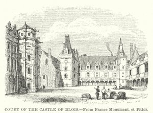 Corte del castillo de Blois (grabado)