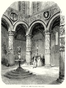 Patio del Palazzo Vecchio (grabado) de English School