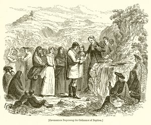 Covenanters dispensando la ordenanza del bautismo de English School