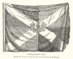 Bandera de los Covenanters (grabado) de English School