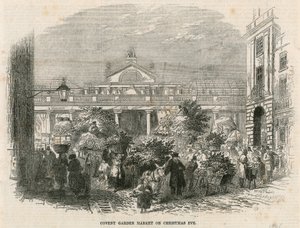 Mercado de Covent Garden, Londres, en Nochebuena de English School