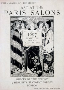 Portada de Art at the Paris Salons, número extra de la revista The Studio, 1897 de English School