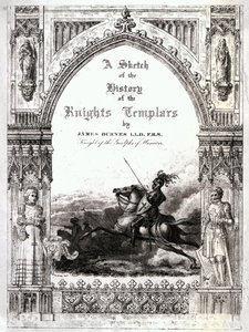 Portada de Un Esbozo de la Historia de los Caballeros Templarios, por James Burnes de English School