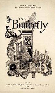 Portada de The Butterfly Magazine, publicada el 1 de marzo de 1899 de English School