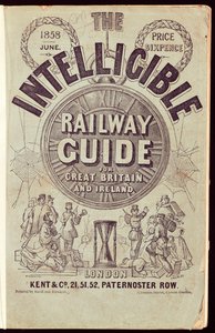 Portada de "The Intelligible Railway Guide", junio de 1858 (impresión) de English School