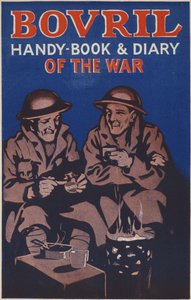 Portada del libro y diario de guerra Bovril Handy de English School