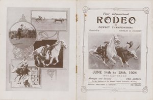 Portada del programa para el primer rodeo internacional
