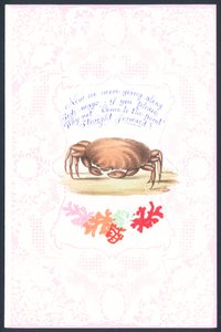 Tarjeta de felicitación de cangrejo