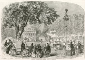 Jardines de Cremorne, Londres, la danza del palo de mayo de English School