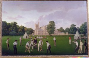 Críquet en Canford Manor, 1855 de English School