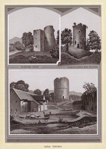 Castillo de Crickhowel; Castillo de Bronllys cerca de Talgarth; Castillo de Tretower