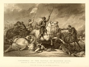 Cromwell en la batalla de Marston Moor