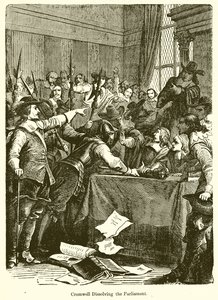 Cromwell disolviendo el Parlamento de English School