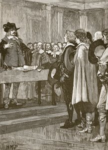 Cromwell rechazando la Corona, ilustración de Cassells Illustrated History of England de English School