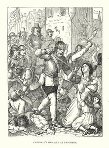 Masacre de Cromwell en Drogheda (grabado) de English School