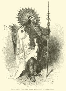 Jefe Crow, de las Montañas Rocosas, en traje de gala de English School