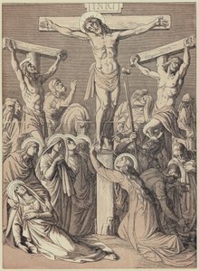 Crucifixión (grabado) de English School