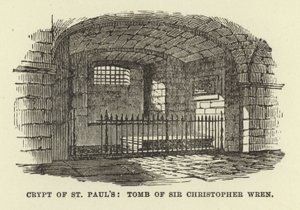 Cripta de St Pauls, Tumba de Sir Christopher Wren de English School