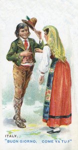 Saludo Habitual en Italia, 1907 de English School