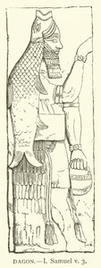 Dagón, I, Samuel, v, 3 (grabado)