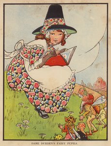 Las pupilas de hadas de Dame Durden (litografia en color) de English School