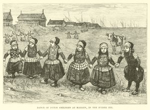 Danza de niños holandeses en Marken, en el Zuider Zee