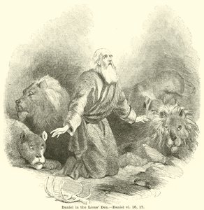 Daniel en el foso de los leones, Daniel, vi, 16, 17 de English School