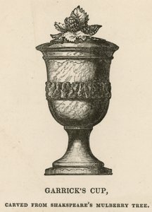 Copa de David Garrick, tallada del árbol de morera de William Shakespeare de English School