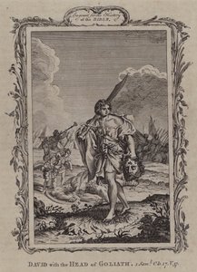 David con la cabeza de Goliat (grabado)