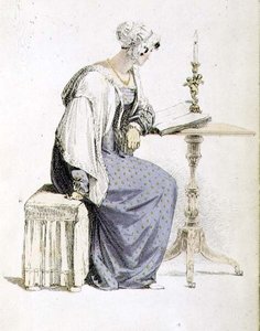 Vestido de día, lámina de moda de Ackermann