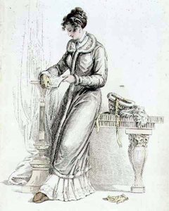 Vestido de día, lámina de moda de Ackermann