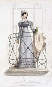 Vestido de día, lámina de moda de Ackermanns Repository of Arts de English School