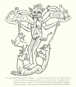 La muerte devorando al hombre y a la bestia de English School
