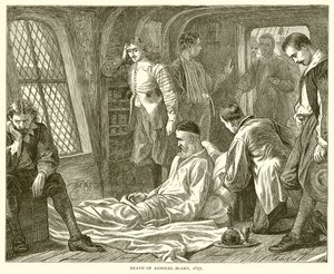 Muerte del Almirante Blake, 1657 de English School