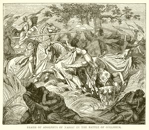 Muerte de Adolfo de Nassau en la batalla de Göllheim de English School