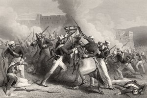Muerte del Brigadier Adrian Hope en el ataque al Fuerte de Roodmow, 15 de abril de 1858, de 