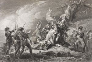 Muerte del General Montgomery en la Batalla de Quebec, 1775, de 