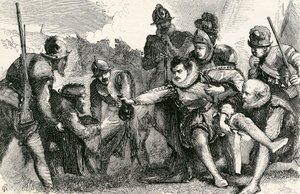 Muerte de Sir Philip Sidney en la Batalla de Zutphen, 1865 de English School