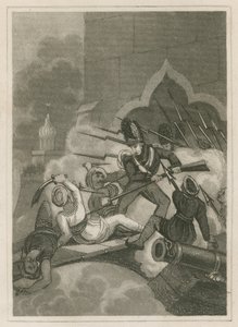 Muerte de Tippoo Sahib en el asedio de Seringapatam, India, 1799 de English School