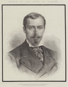 Muerte del Duque de Albany, Su Alteza Real el difunto Príncipe Leopoldo, Duque de Albany, KG (grabado) de English School
