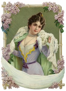 Decoración con retrato de una mujer