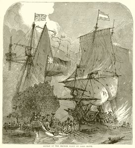 Derrota de la flota francesa por Lord Howe de English School