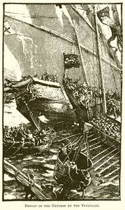 Derrota de los genoveses por los venecianos de English School