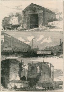 Demoliciones para las extensiones del Ferrocarril del Great Eastern a Broad Street