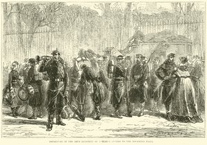 Salida del 10º Regimiento de la Guardia Nacional a los puestos avanzados, octubre de 1870 de English School