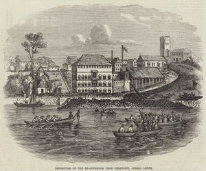 Salida del exgobernador de Freetown, Sierra Leona