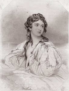 Desdémona, de la obra Otelo, "Galería de las Mujeres de Shakespeare" de English School