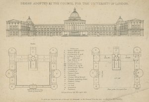 Diseño adoptado por el consejo para la Universidad de Londres de English School